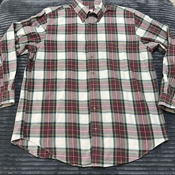 Viyella Cotton Wool Long Sleeve Plaid Shirt - Picture 1 of 6